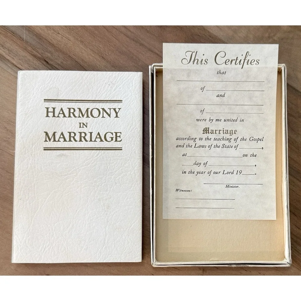 Harmony in Marriage by  Leland Foster Wood 1955 26th Printing Original Gift Box